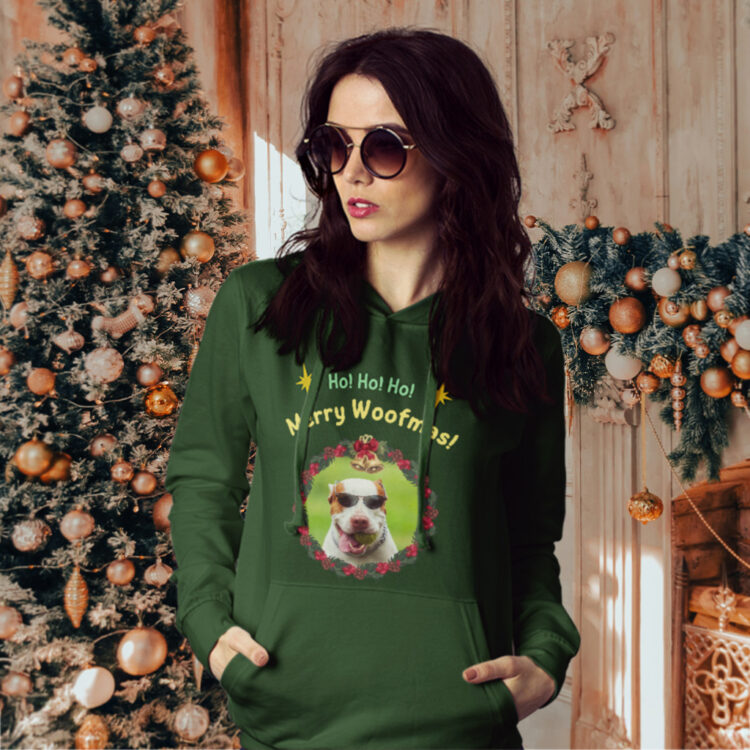 Dog in Christmas Wreath #1 - Personalized | Tshirt, Hoodie & Sweatshirt - Image 2