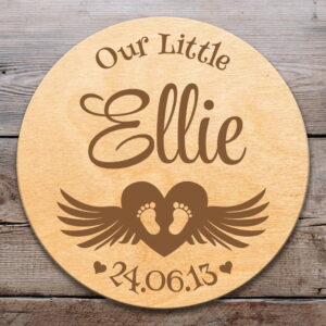 Angelic Baby - Personalized | Wooden Engraving