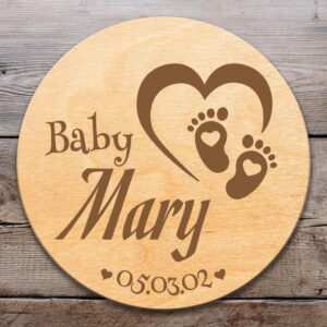 Tiny Steps of Love - Personalized Wooden Engraving