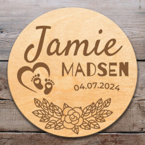 Blooming Steps of Love - Personalized | Wooden Engraving