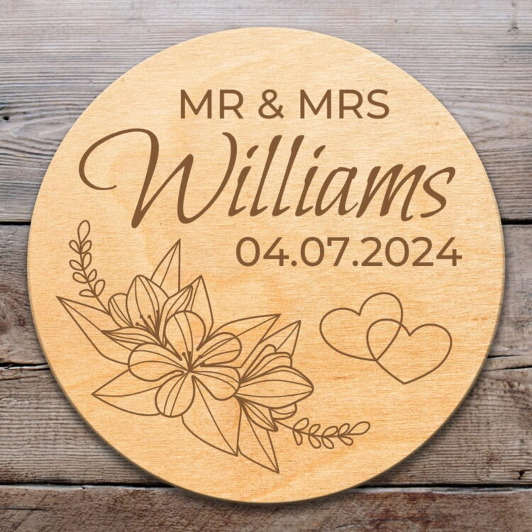 Timeless Love Anniversary & Wedding - Personalized | Wooden Engraving