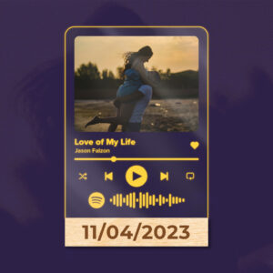 Personalized AI Song & Spotify Lamp – Romantic Love Edition v4