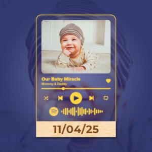 Birth of New Baby – Personalized AI Song & Spotify Lamp